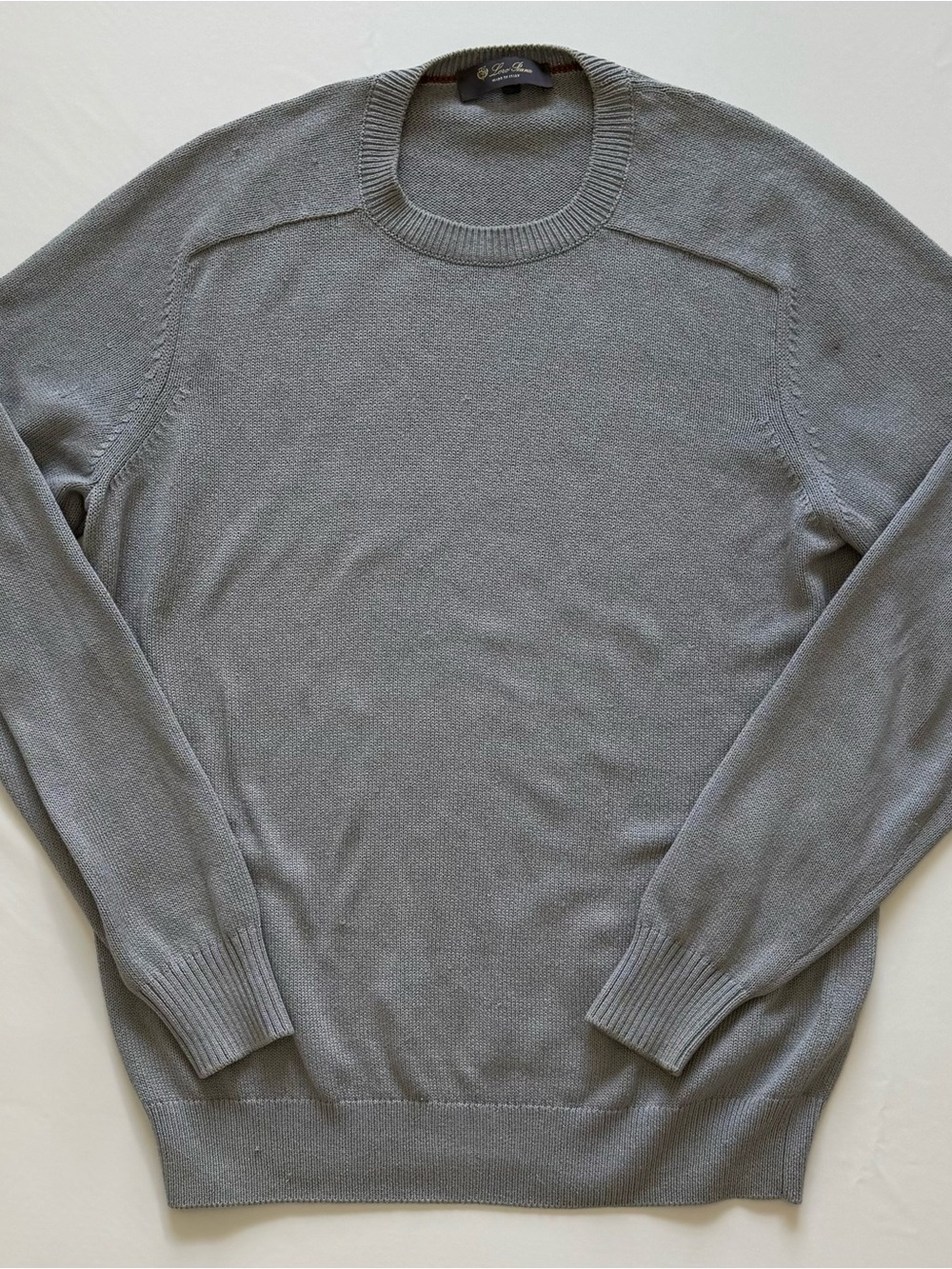 Classic Men's Loro Piana Luxury Designer Crewneck Sweater - Gray - Sz 50